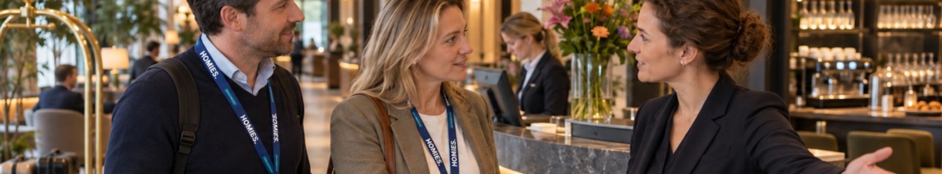 HOMiES Insights - Hotels - Persoonlijke ontvangst in hotellobby