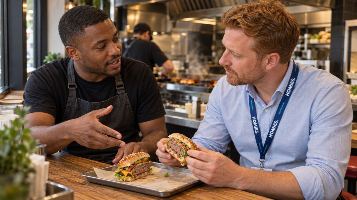 HOMiES Insights - Burgerbar - Verse kwaliteitsburger en persoonlijke uitleg